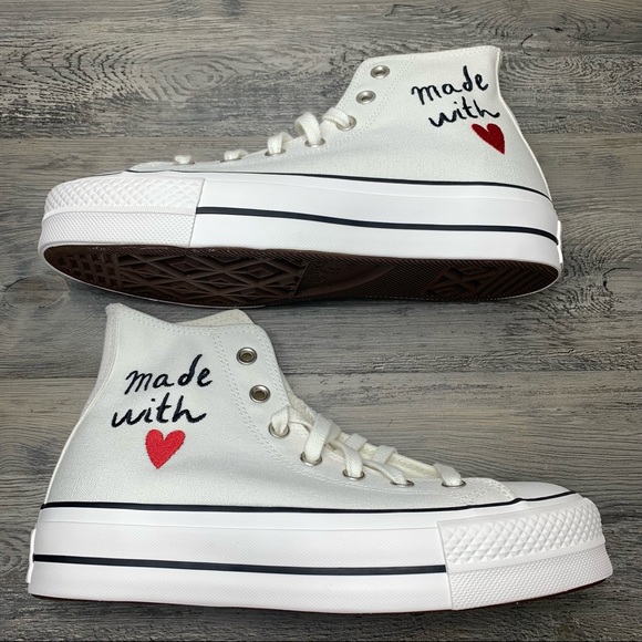 Women’s Converse CTAS Lift High Made With Love Multi Size - Picture 4 of 6